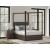 Dilenno Fabric/Wood Canopy Bed w/USB Charger, California King Size