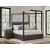 Dilenno Fabric/Wood Canopy Bed w/USB Charger, Queen Size