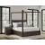 Dilenno Fabric/Wood Canopy Bedroom Set w/USB Charger