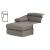 Gioia Fabric/Leather Chaise Longue w/ 1 Arm & Electric Motion