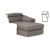 Gioia Fabric/Leather Chaise Longue w/ 1 Arm & Electric Motion