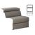 Gioia Fabric/Leather Armless Chair & A Half w/ Electric Recliner