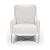 Regina Fabric/Leather Armchair w/ Metal Base
