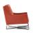 Regina Fabric/Leather Armchair w/ Metal Base