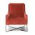 Regina Fabric/Leather Armchair w/ Metal Base