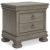 Lexorne Wood 3-Drawer Nightstand w/USB Charger