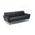 Talento Leather Loveseat & A Half w/ Wood Panel