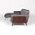 Talento Fabric/Leather L-Shape Sectional Sofa w/ Chaise & Wood Panel