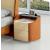 B 132 2-Drawer Night Stand w/Glass Shelf