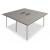 Ogi A Office Straight 2-Desk Bench, W62.9