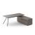 Arqus Veneer L-Shape Executive Desk with Fixed Pedestal