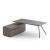 Arqus Veneer L-Shape Executive Desk with Tapering Desktop & Fixed Pedestal
