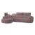 Barcelona Microfiber Fabric L-Shaped Sectional Sofa w/Left Bumper Chaise