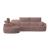 Barcelona Microfiber Fabric L-Shaped Sectional Sofa w/Left Bumper Chaise