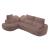 Barcelona Microfiber Fabric L-Shaped Sectional Sofa w/Left Bumper Chaise