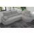 Barcelona Microfiber Fabric L-Shaped Customizable Sectional Sofa