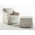 Barlow Fabric Accent Swivel Armchair w/Ottoman