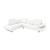 Barts Leatherette L-Shape Sectional w/Motion Headrests, Left Arm Chaise Facing