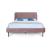 Heather Velvet Platform Full Size Bed