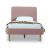 Heather Velvet Platform Twin Size Bed