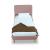Heather Velvet Platform Twin Size Bed