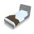 Heather Velvet Platform Twin Size Bed