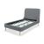 Heather Velvet Platform Twin Size Bed
