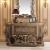 Constantine Wood Double Dresser w/4 Drawers & 2 Doors