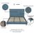 Crosby Velvet Platform King Size Bed