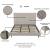 Crosby Velvet Platform King Size Bed