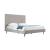 Crosby Velvet Platform King Size Bed