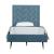 Crosby Velvet Platform Twin Size Bed