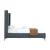 Promenade Velvet Platform Three Quarter Size Bed