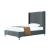 Promenade Velvet Platform Three Quarter Size Bed