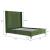 Promenade Velvet Platform Three Quarter Size Bed
