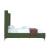 Promenade Velvet Platform Three Quarter Size Bed
