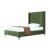 Promenade Velvet Platform Three Quarter Size Bed