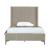 Promenade Velvet Platform Three Quarter Size Bed