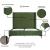 Promenade Velvet Platform Queen Size Bed