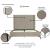 Promenade Velvet Platform Queen Size Bed