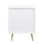 Gaines Wood/Metal Nightstand w/2 Drawers