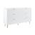 Gaines Wood/Metal Double Dresser w/6 Drawers