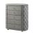 Perine Fabric/Wood Tufted Panel Bedroom Set