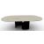 Twins W98.4-inch Ceramic/Metal Customizable Oval Dining Table