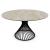 Vortex W47.2-inch Ceramic/Metal Customizable Round Dining Table