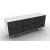 Universal Ceramic/Wood Customizable Sideboard w/3 Glass Doors & Metal Frame