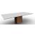Yoroi W98.4-inch Ceramic/Metal/Wood Customizable Rectangular Dining Table