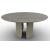 Twins W62.9-inch Ceramic/Metal Customizable Round Dining Table