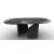 Twins W78.7-inch Ceramic/Metal Customizable Oval Dining Table