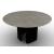 Twins W55.1-inch Ceramic/Metal Customizable Round Dining Table